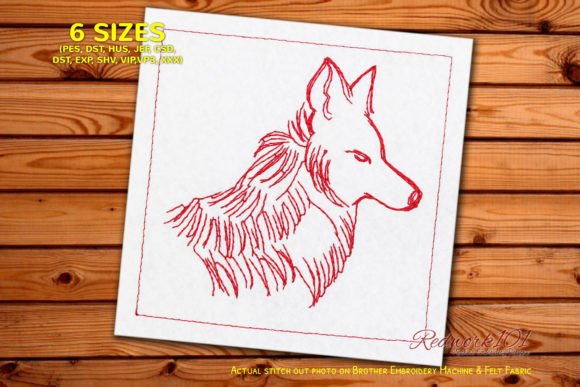 Abstract Coyote Redwork Embroidery Review
