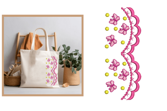 Borders with Butterfly Embroidery Design Review
