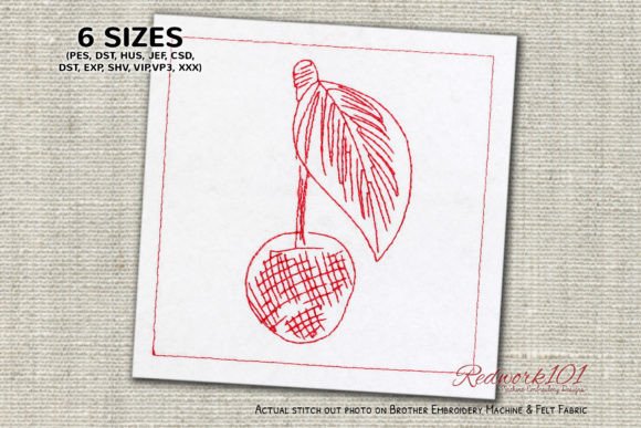 Cherry Fruit Redwork Embroidery Review