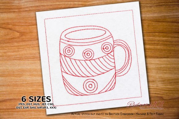Doodle Decorative Mug Embroidery Design Review