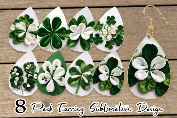 Earring 3D Shamrocks Embroidery Review