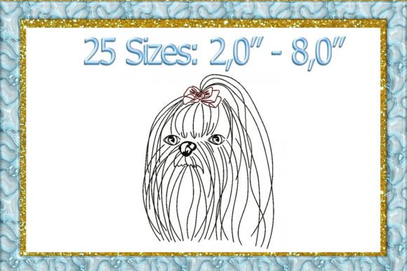 Maltese Dog Machine Embroidery Design